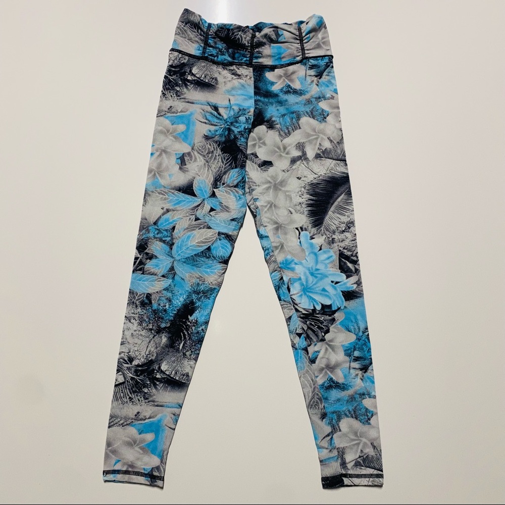 FIT BALANCE floral blue yoga leggings size S